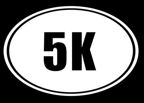 Marathon 5K oval decal